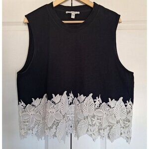 💙 Derek Lam 10 Crosby Lea Lace Crocket Trim Top Size 16 Preppy Fall Quite Luxur